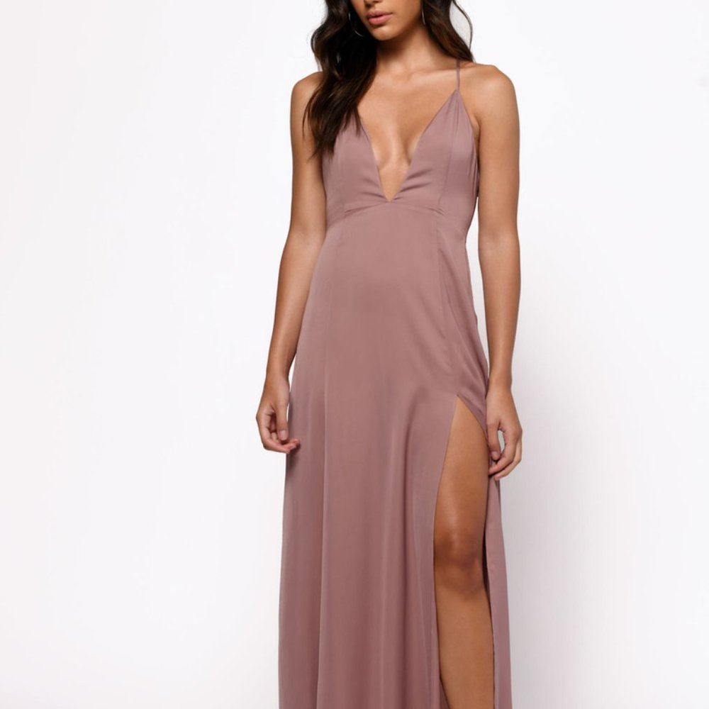 Rose Plunging Maxi Dress